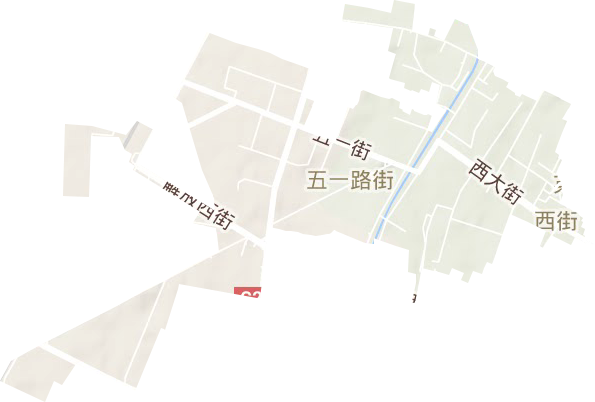 西街街道地形图