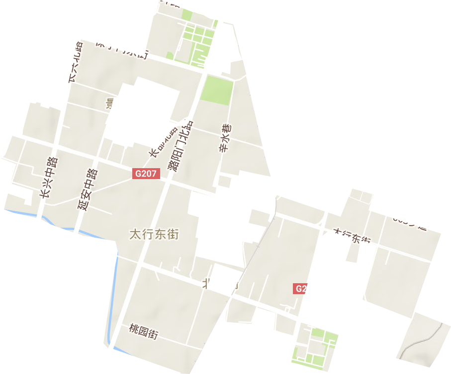 太行东街街道地形图