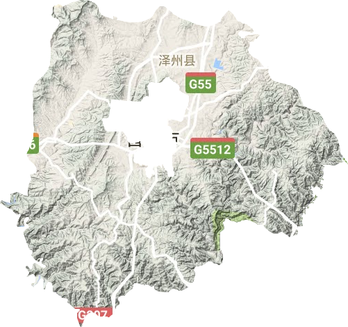 泽州县地形图