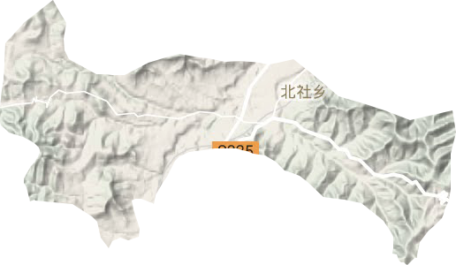 北社乡地形图