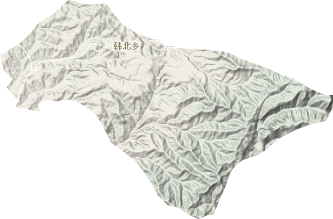 韩北乡地形图