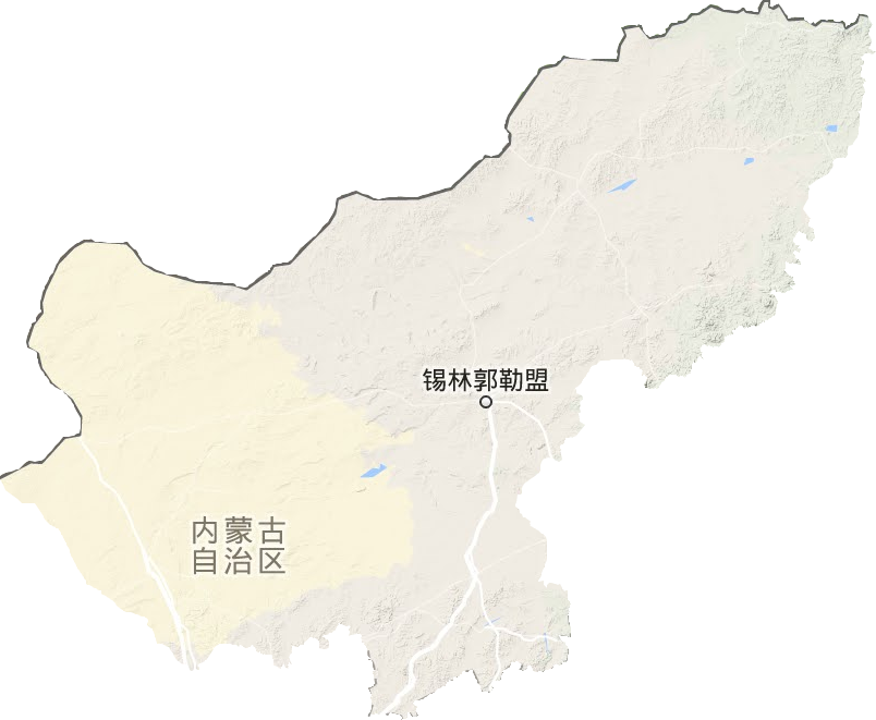 锡林郭勒盟地形图