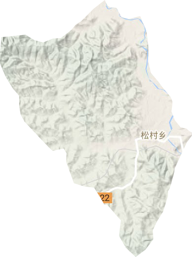 松村乡地形图