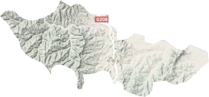 牛寺乡地形图