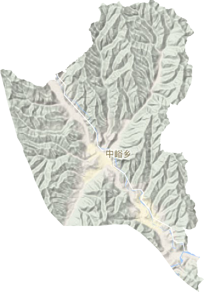 中峪乡地形图