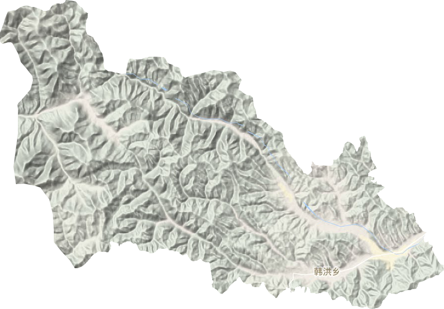 韩洪乡地形图