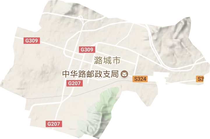 潞华街道地形图