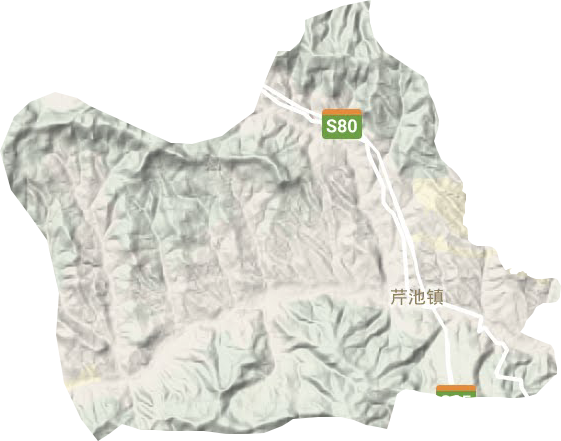 芹池镇地形图