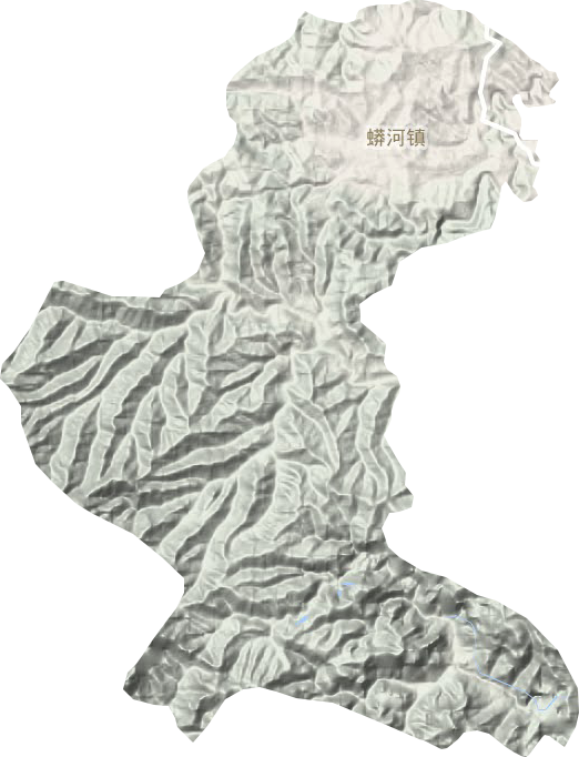 蟒河镇地形图