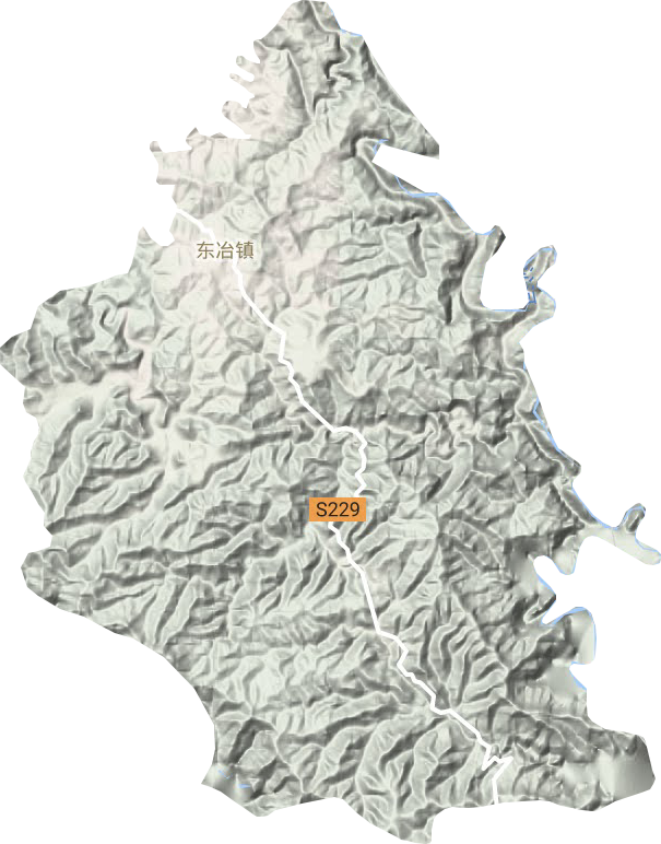 东冶镇地形图