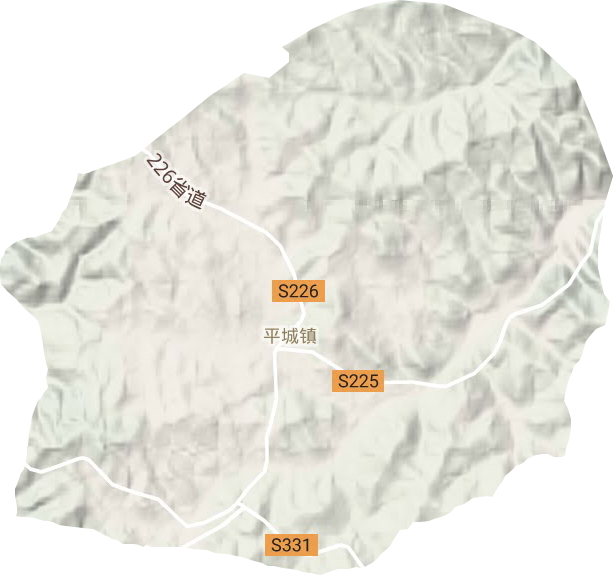平城镇地形图