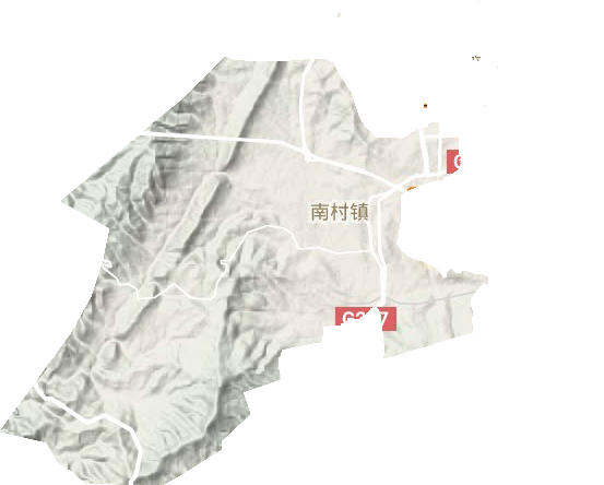 南村镇地形图