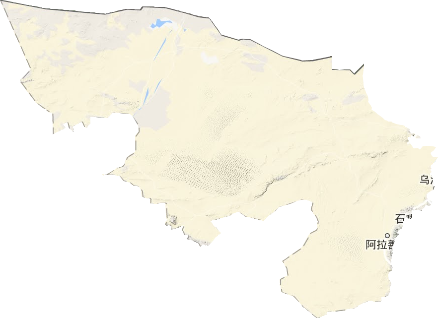 阿拉善盟地形图