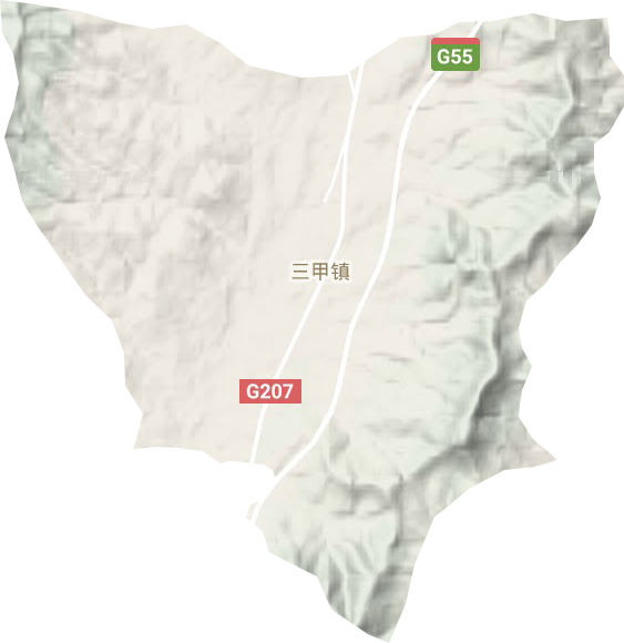 三甲镇地形图