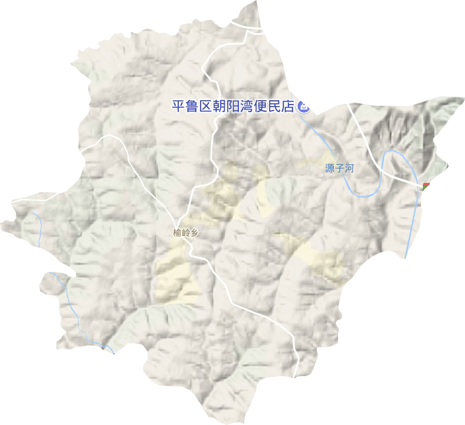 榆岭乡地形图
