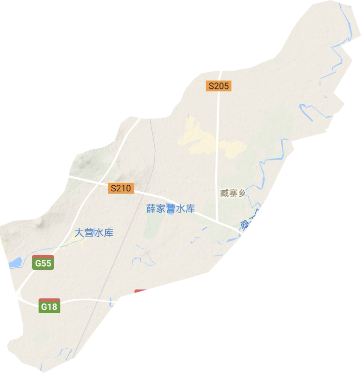藏寨乡地形图