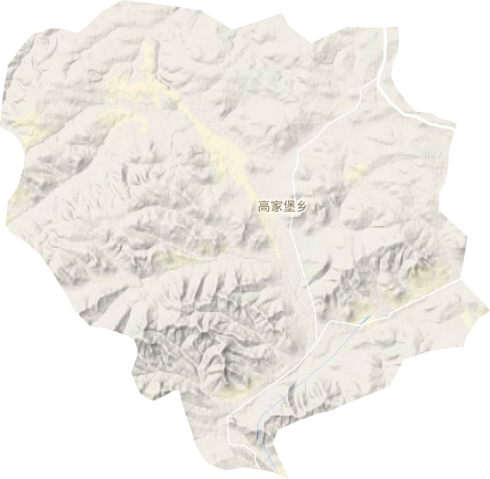 高家堡乡地形图