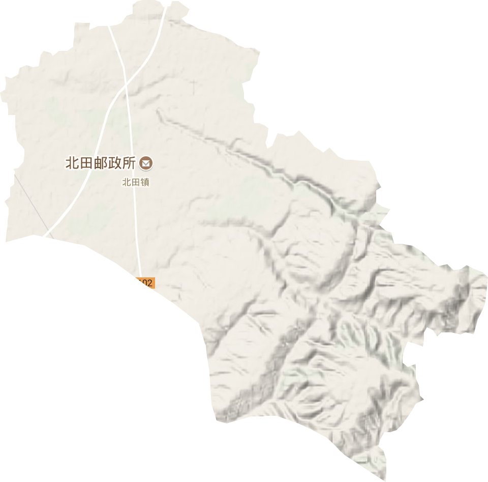 北田镇地形图