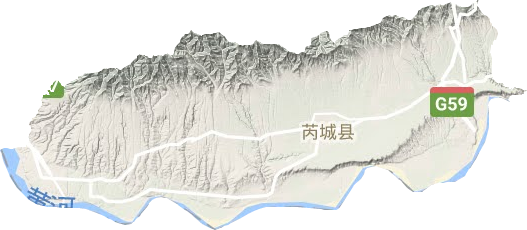 芮城县地形图