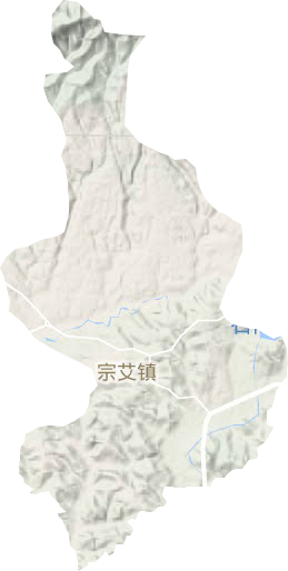 宗艾镇地形图
