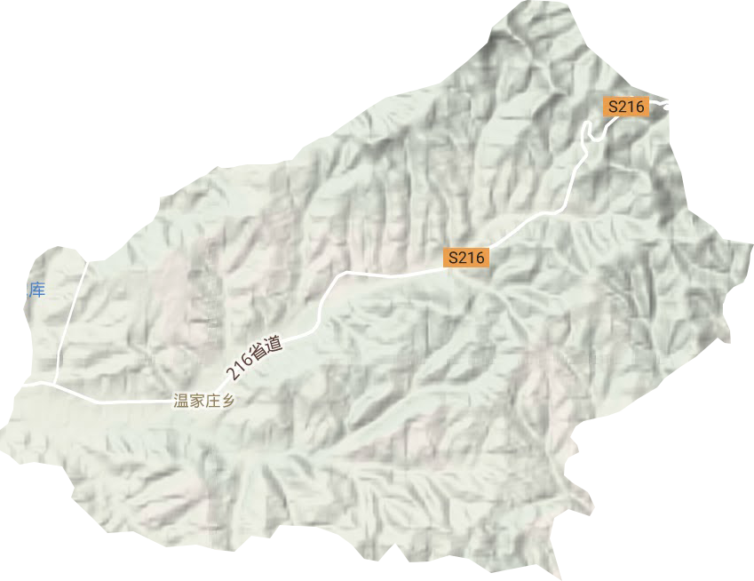 温家庄乡地形图