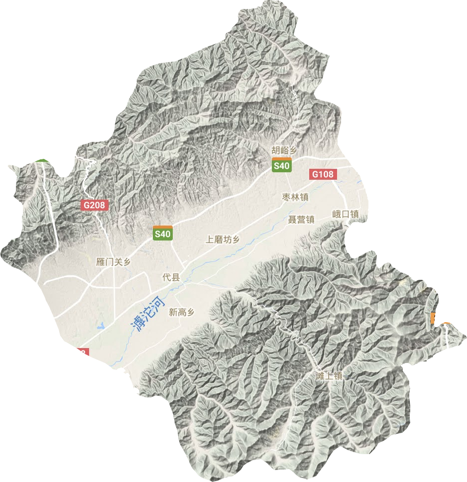 代县地形图