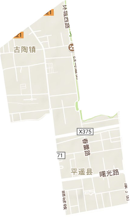 城西街道地形图