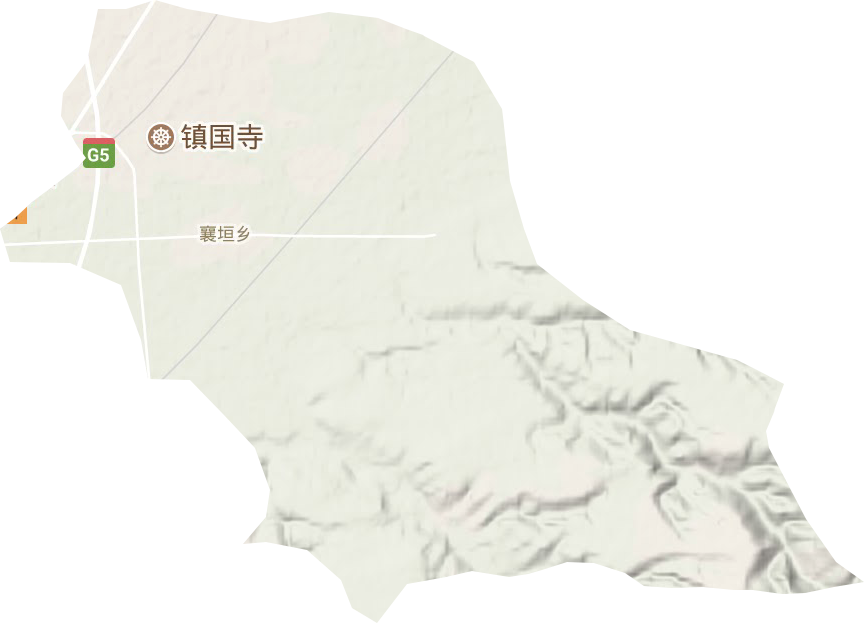 襄垣乡地形图