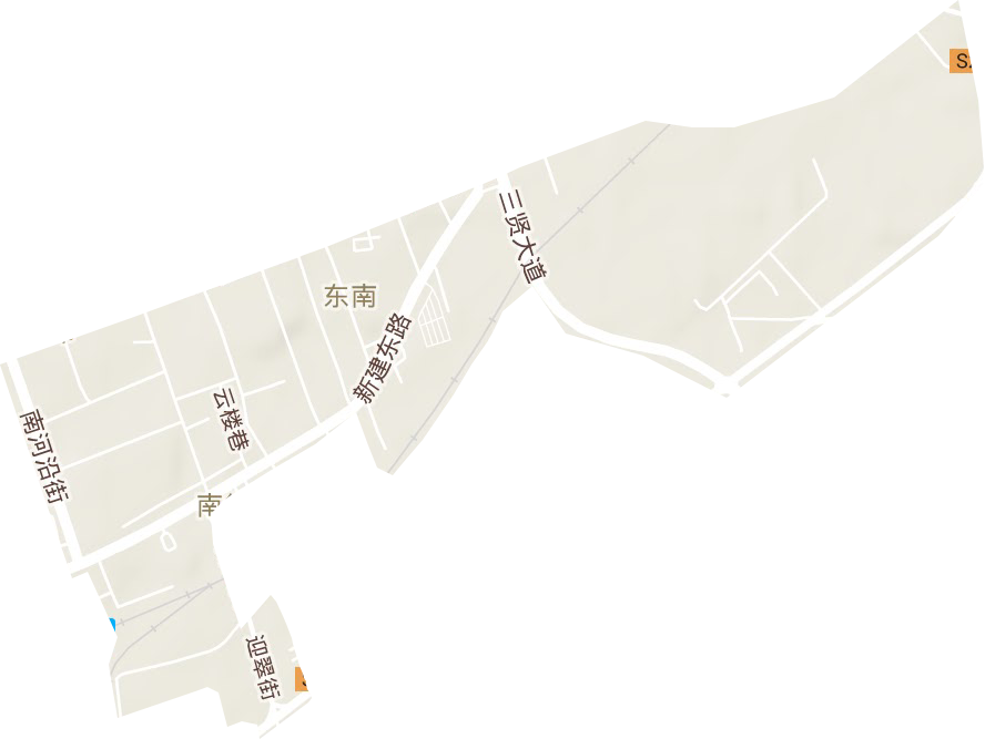 东南街道地形图