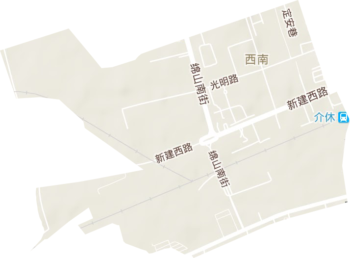 西南街道地形图