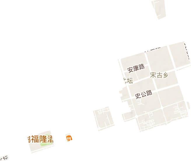 北坛街道地形图