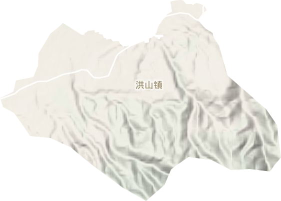 洪山镇地形图