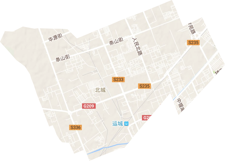 北城街道地形图