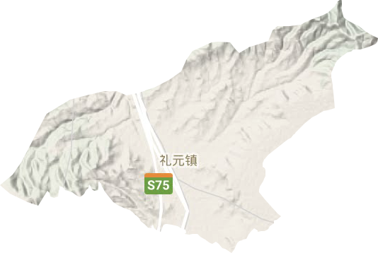 礼元镇地形图