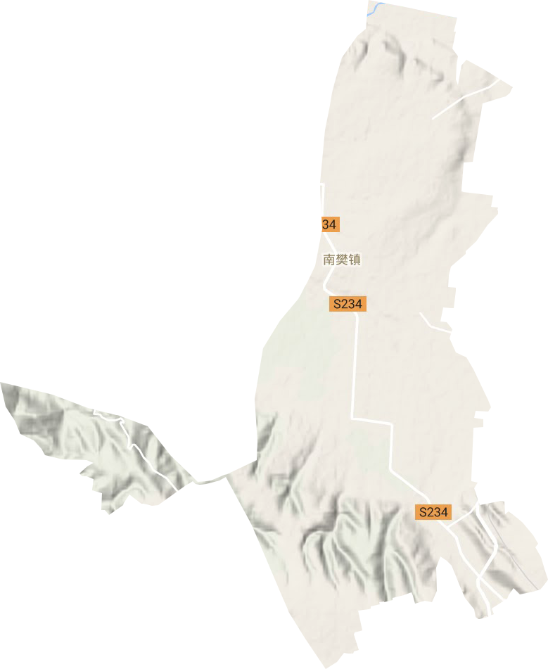南樊镇地形图