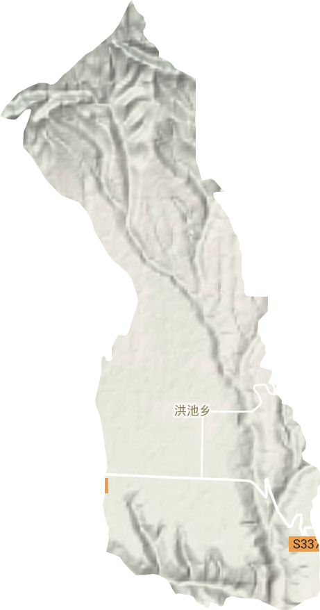 洪池乡地形图