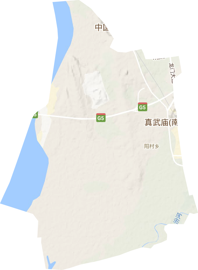 阳村乡地形图