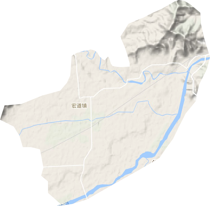 宏道镇地形图