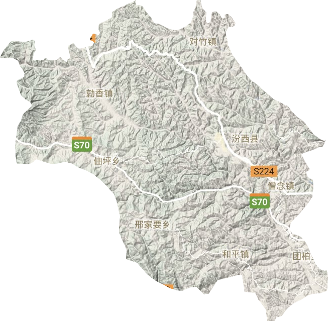 汾西县地形图