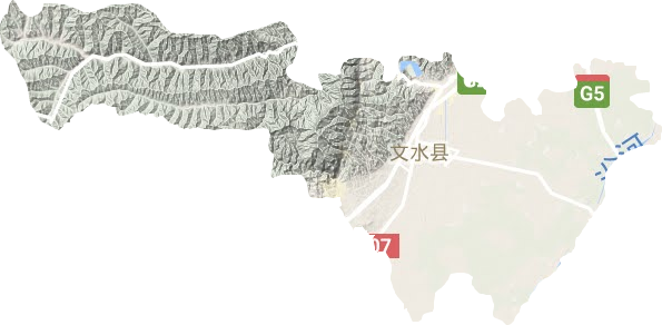 文水县地形图