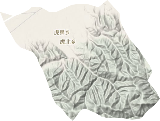 虎北乡地形图