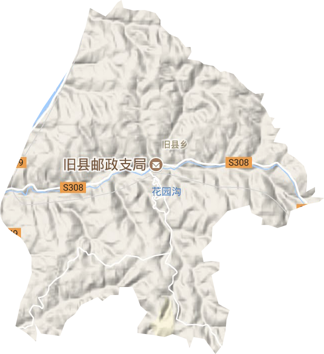 旧县乡地形图