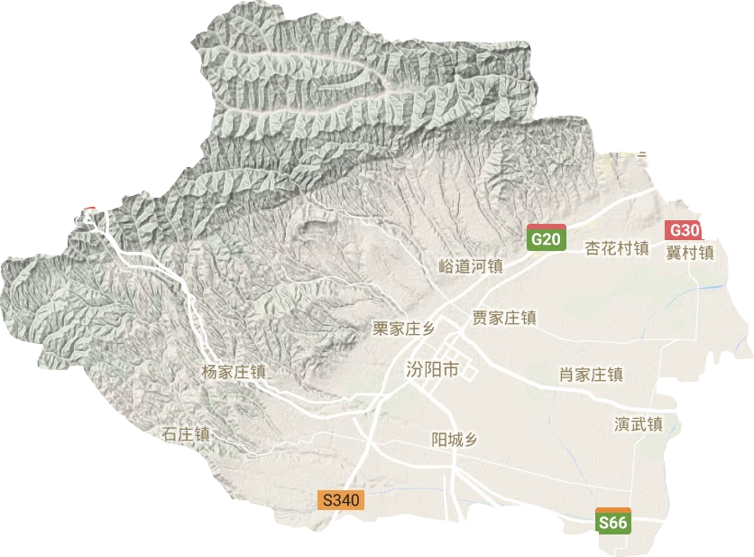 汾阳市地形图