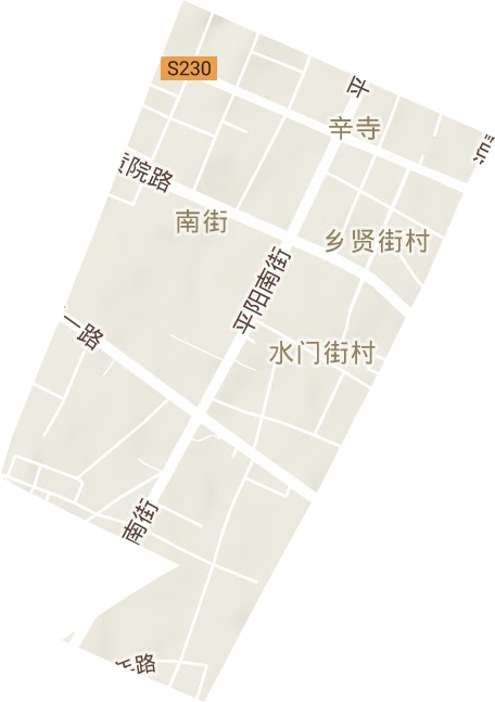 南街街道地形图