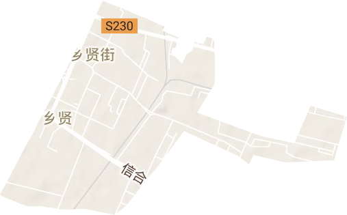 乡贤街街道地形图