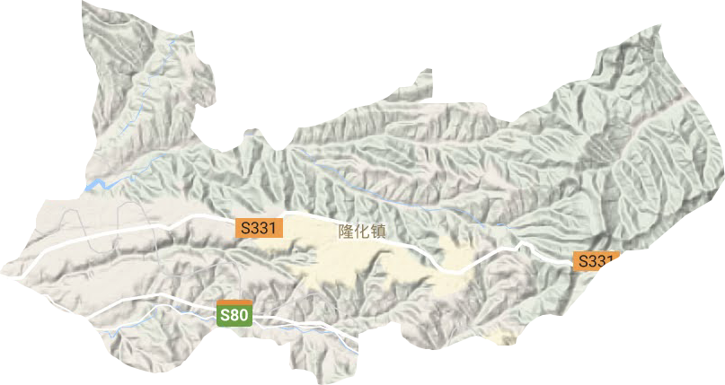 隆化镇地形图