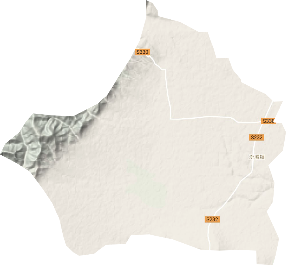 汾城镇地形图