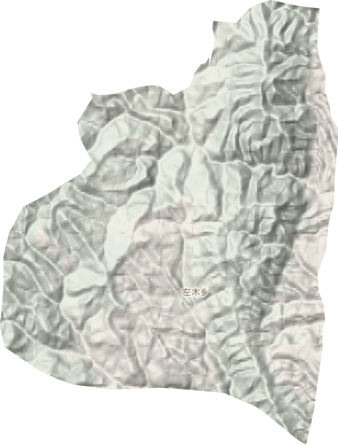左木乡地形图