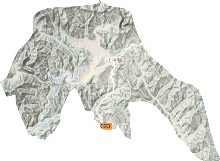 北平镇地形图