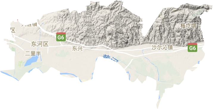 东河区地形图
